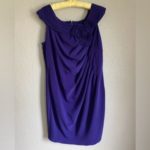 Dressbarn Purple Ruched Sheath Dress Size 18